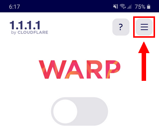 1.1.1.1 app menu button