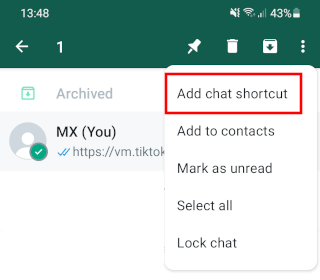 Add chat shortcut