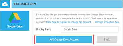 add cloud storage service account to multcloud
