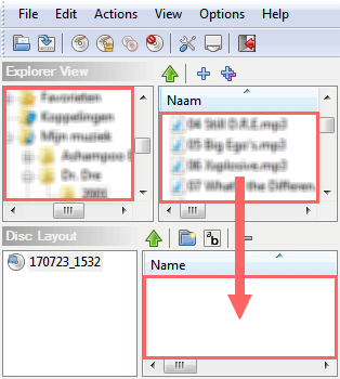 add files or folders to disc in infrarecorder