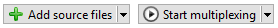 add source files and start multiplexing buttons in MKVToolNix