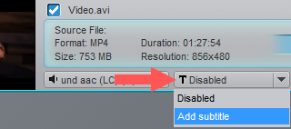 add subtitles to video in hd video converter factory