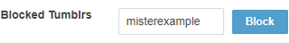 add tumblr user to blocked list