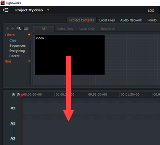 add video to project in lightworks