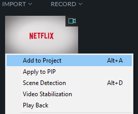add video to project in wondershare filmora