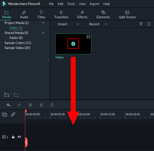 Add video to timeline in Filmora