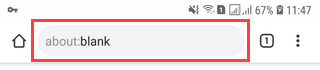 Address bar of Google Chrome on Android