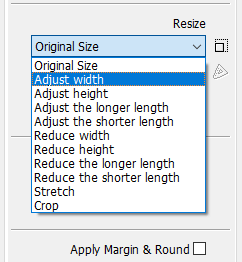 adjust width or height of images in photoscape