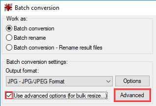 advanced options for bulk resize images in irfanview
