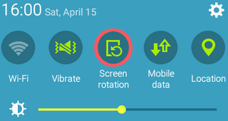 android screen rotation