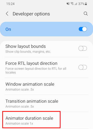 Animator duration scale