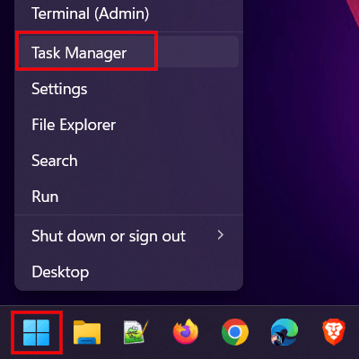 Another way to Task Manager in Windows 11