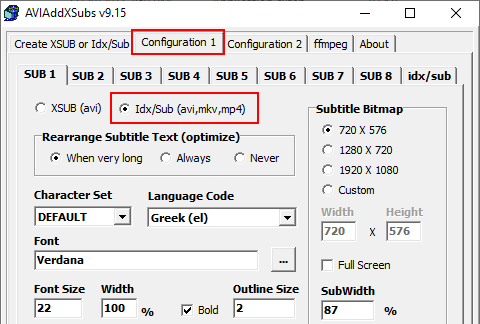 AVIAddXSubs Idx/Sub option
