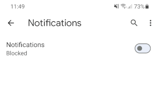 Block website notifications in Google Chrome on Android