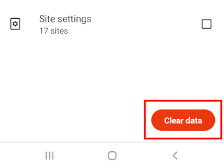 Brave browser clear data button