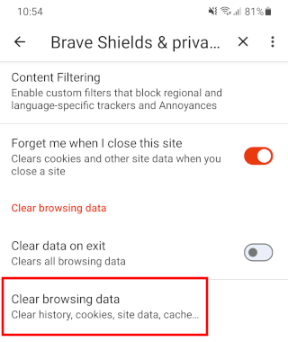 Brave browser clear browsing data