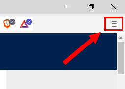 Brave menu button