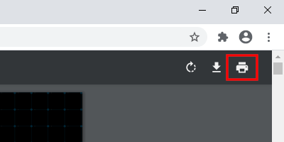 Browser print button