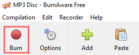 burn a mp3 cd using burnaware free