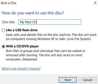 Burn CD or DVD Windows 10 Image 2