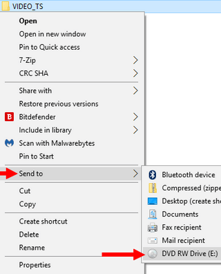 burn video_ts folder and files to dvd in windows 7, 8 and 10