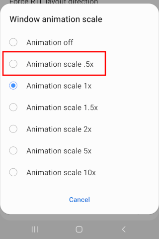 Change Windows animation scale
