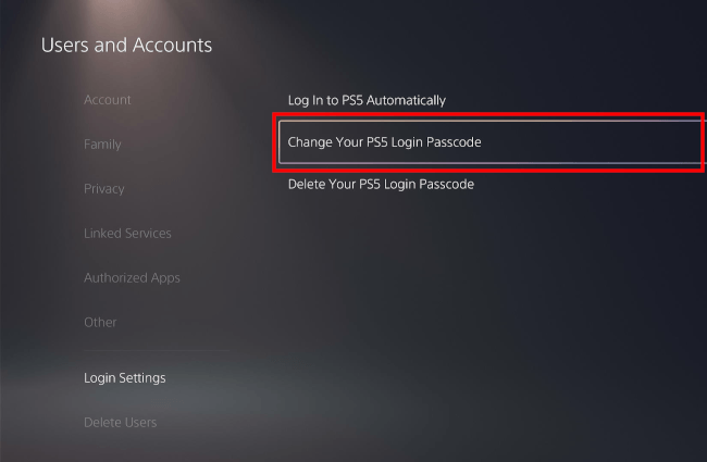 Change Your PS5 Login Passcode