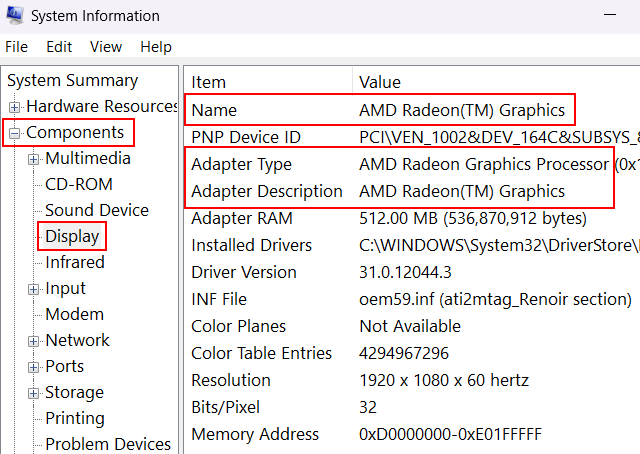 Check what graphics card you have in your PC using System Information