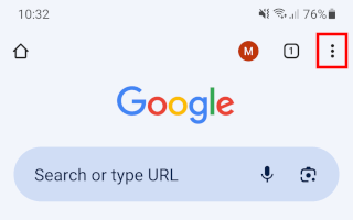 Chrome mobile menu button