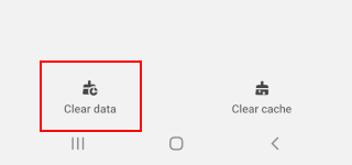 Clear data of Device security app on a Samsung phone