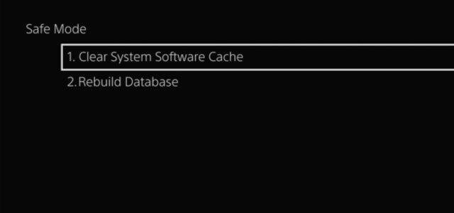 Clear system software cache on a PlayStation 5