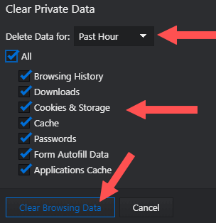 clear web browser's cache, cookies, and history in vivaldi