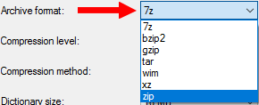 compress files and folders using 7-zip 2