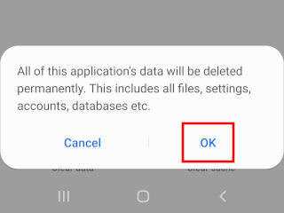 Confirm clearing device security data