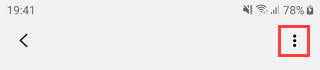 Contact options button on Samsung Galaxy Android 9