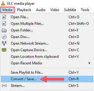convert feature in vlc media player