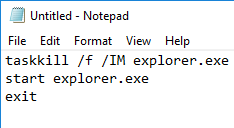 Create a batch file with Windows Notepad