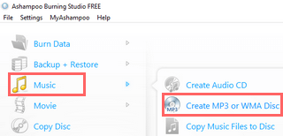 create mp3 disc using ashampoo burning studio free