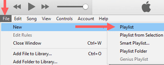 create new playlist in itunes