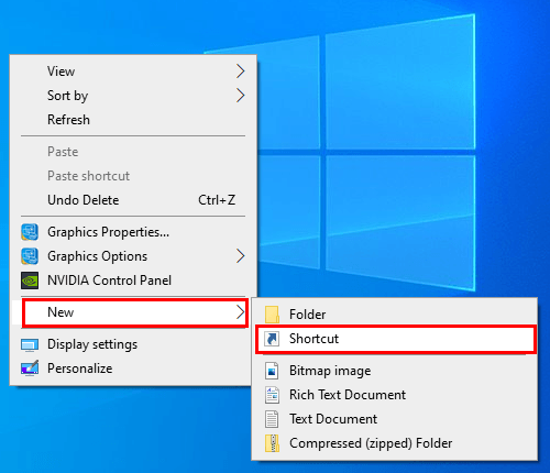 how to create a shortcut on desktop for website windows 10