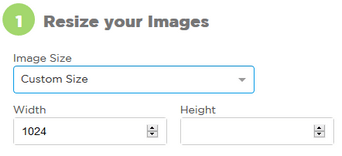Custom size option for images on imageresize.org