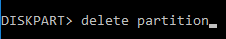 Delete Partition Diskpart Command