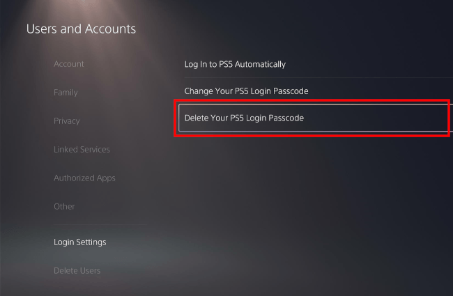 How to set, change or delete a password on the PlayStation 5