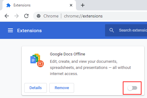 Disable extensions in Google Chrome