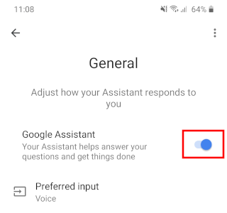 Désactiver Google Assistant sur un téléphone Samsung