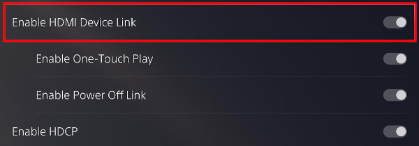 Disable HDMI Device Link on the PlayStation 5