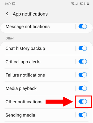 Désactiver WhatsApp Web est actuellement une notification active