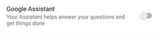 Disabled Google Assistant