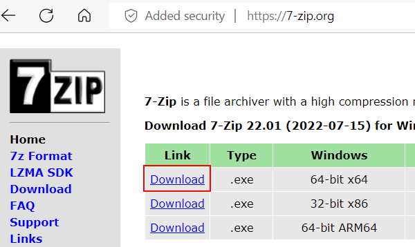 Télécharger 7-Zip