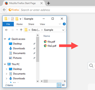 drag a password-protected pdf file into firefox